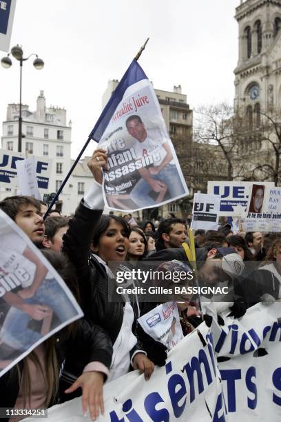 Demonstration Against Racism And Antisemitism After The Death Of Ilan Halimi - On February 26Th, 2006 - In Paris, France - Here, Several Tens Of...