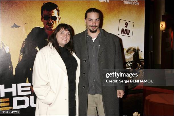 Les Chevaliers Du Ciel Premiere In Paris - On November 7Th, 2005 - In Paris, France - Here, Myriam Boyer And Her Son