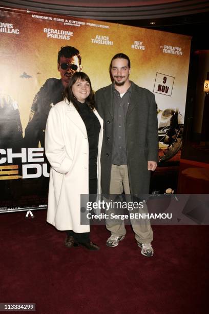 Les Chevaliers Du Ciel Premiere In Paris - On November 7Th, 2005 - In Paris, France - Here, Myriam Boyer And Her Son Arnaud