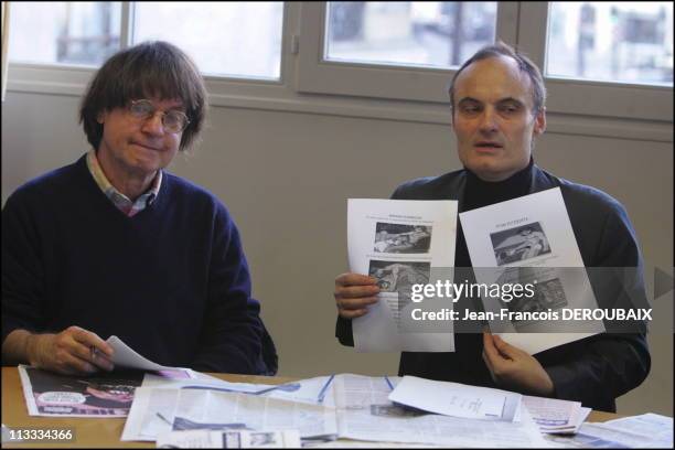 Editorial Meeting At The French Satirical Weekly Charlie Hebdo - On February 9Th, 2006 - In Paris, France - Here, Editor-In-Chief Philippe Val And...