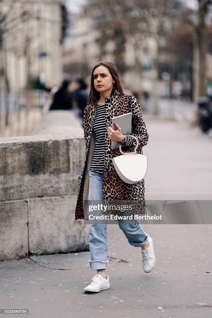 Street Style - Paris Fashion Week Womenswear Fall/Winter 2019/2020 : Day Six