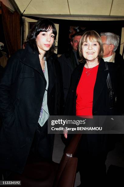 Mass For The 10Th Anniversary Of Yves Mourousi'S Death At The Foire Du Trone In Paris, France On April 07, 2008 - Sophie Mourousi and Marie-Laure...