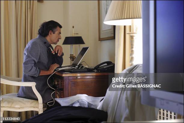 French Philosopher Bernard-Henri Levy In The Footsteps Of Alexis De Tocqueville - On September, 2005 - In New York, United States - Here, French...
