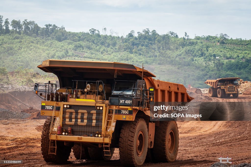 A heavy truck seen working at the nickel mining area.
Nickel...