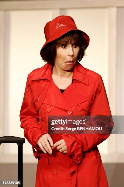 Curtain Call Of 'Les Vacances De Josepha' With Daniele Evenou And Her Son Jean-Baptiste Martin At The Rive Gauche Theater In Paris, France On May 09,...