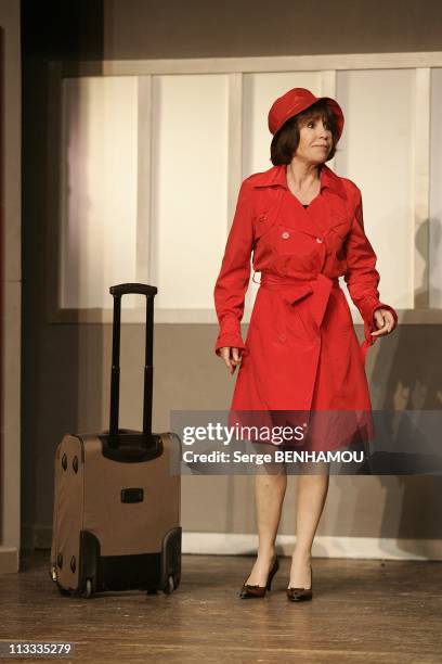 Curtain Call Of 'Les Vacances De Josepha' With Daniele Evenou And Her Son Jean-Baptiste Martin At The Rive Gauche Theater In Paris, France On May 09,...