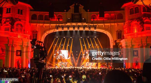 Haile and Louis Rei of WSTRN perform on stage during GRM Daily Presents The Rated Legend Tribute Show In Memory Of Cadet at Brixton Academy on March...