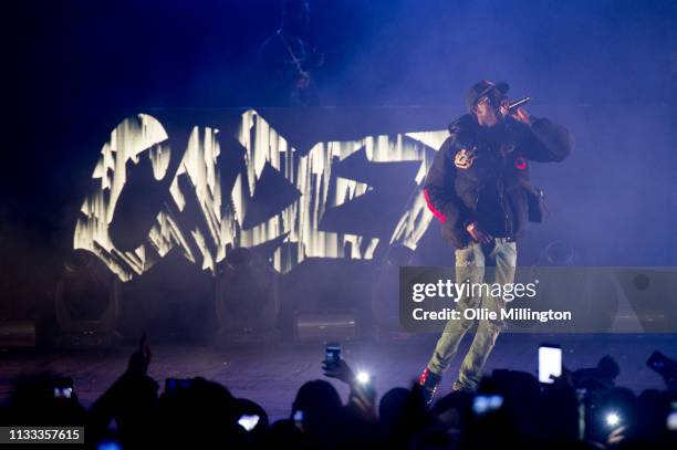 Unofficial performs on stage during GRM Daily Presents The Rated Legend Tribute Show In Memory Of Cadet at Brixton Academy on March 2, 2019 in...