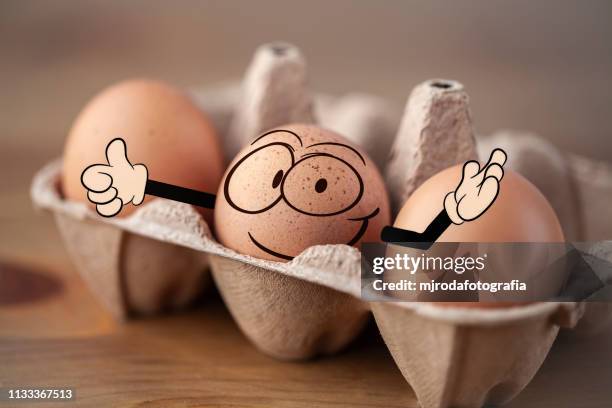 smiling egg - ingrediente stock pictures, royalty-free photos & images