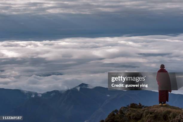 gongga mountain peak - science religion stock pictures, royalty-free photos & images
