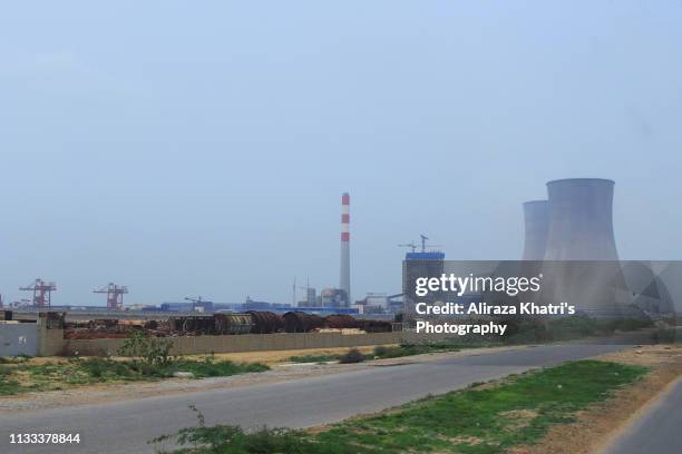 pakistan port qasim power project plant - karachi stock pictures, royalty-free photos & images