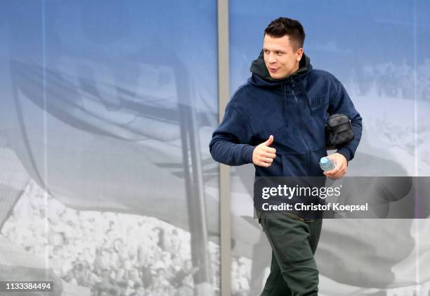 Yevhen Konoplyanka after the training session of FC Schalke 04 at Training Hall on March 03, 2019 in Gelsenkirchen, Germany.