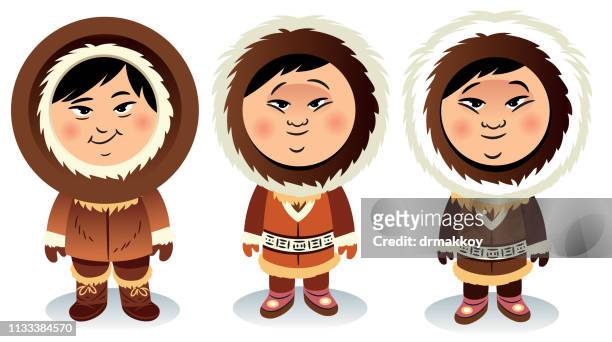 ilustraciones, imágenes clip art, dibujos animados e iconos de stock de inuit y eskimo - inuit