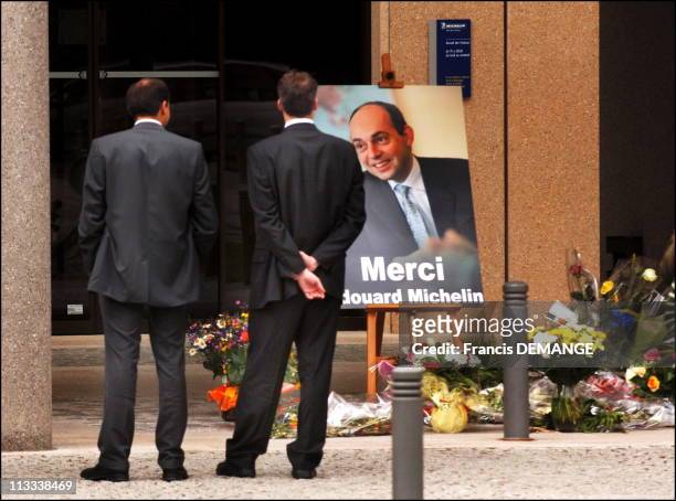 Clermont-Ferrand Mourning The Death Of Michelin Ceo Edouard Michelin - On May 29Th, 2006 - In Clermont Ferrand, France - Here, At The Michelin Hq, A...
