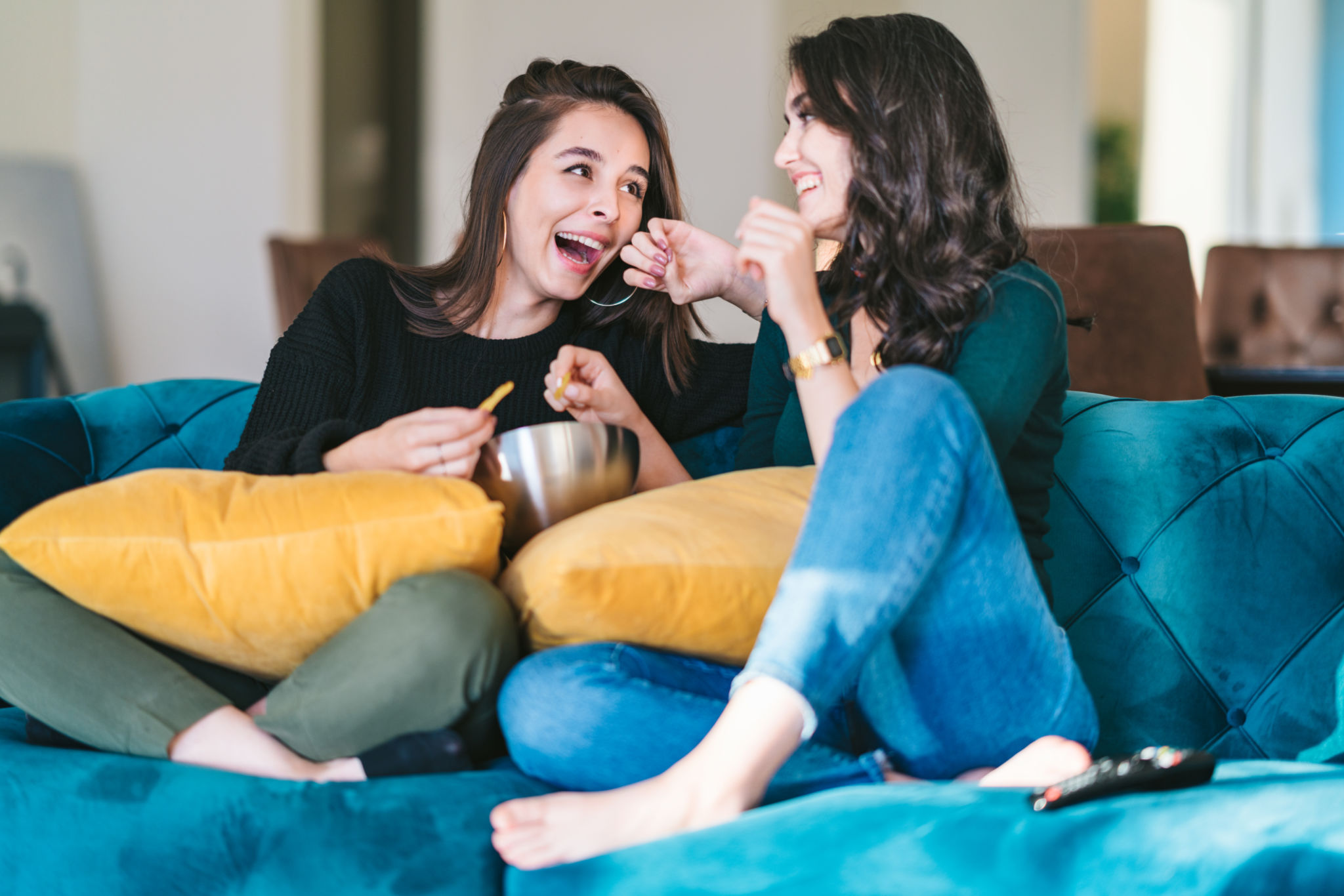 friends having fun indoor
