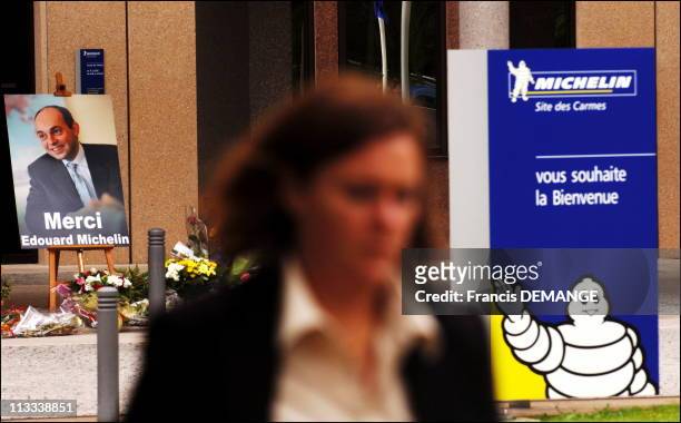 Clermont-Ferrand Mourning The Death Of Michelin Ceo Edouard Michelin - On May 29Th, 2006 - In Clermont Ferrand, France - Here, At The Michelin Hq, A...
