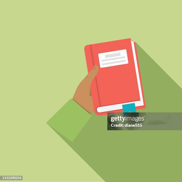 flat design book icon - bookmark stock illustrations