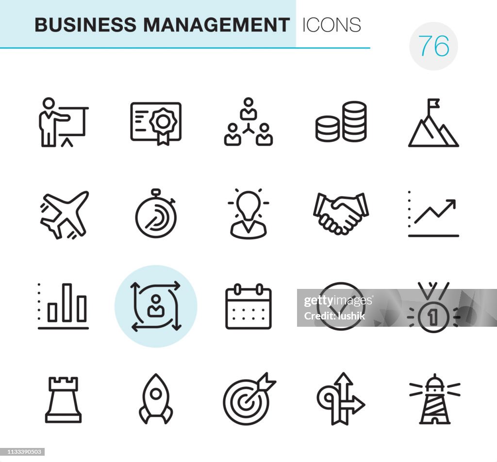 Business Management - Pixel Perfect icons