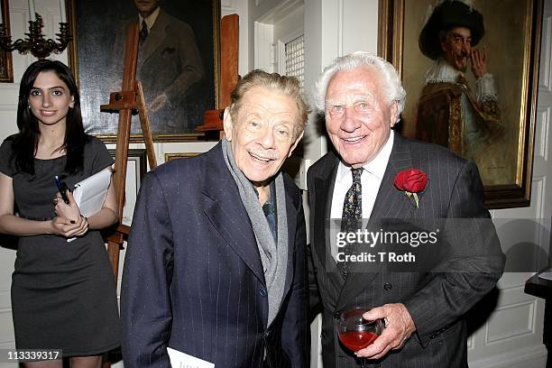 Jerry Stiller and Joe Sorola attend the 2011 Players Foundation for Theatre Education Hall of Fame Inductions at The Players Club on May 1, 2011 in...