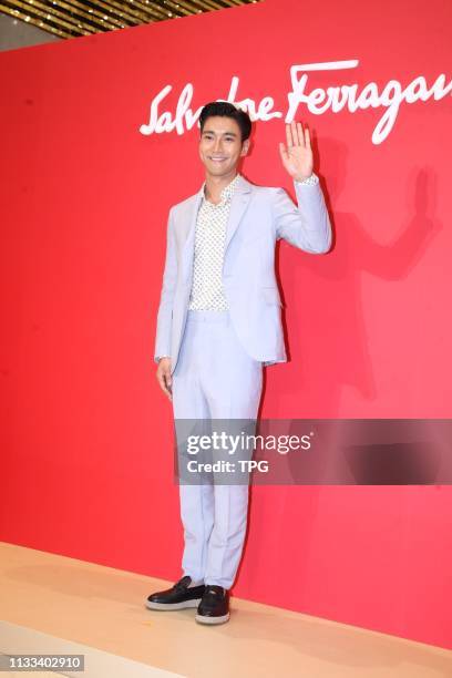 Choi Siwon and Ivy Chen promoted for Italy brand Salvatore Ferragamo at Breeze Xinyi store on 28 March, 2019 in Taipei,Taiwan,China.