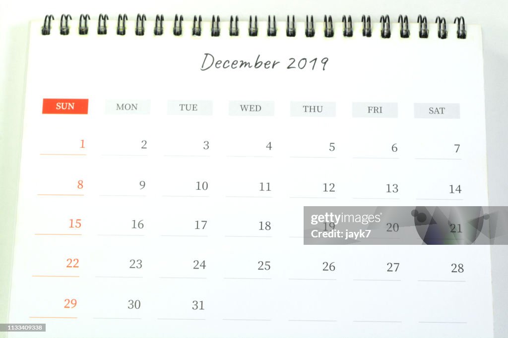 December Month Calendar