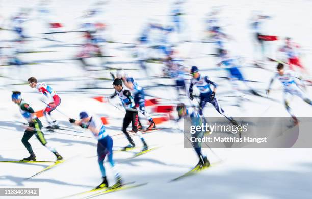 Naoto Baba of Japan competes in the Men's Cross Country 50k race during the FIS Nordic World Ski Championships on March 03, 2019 in Seefeld, Austria.