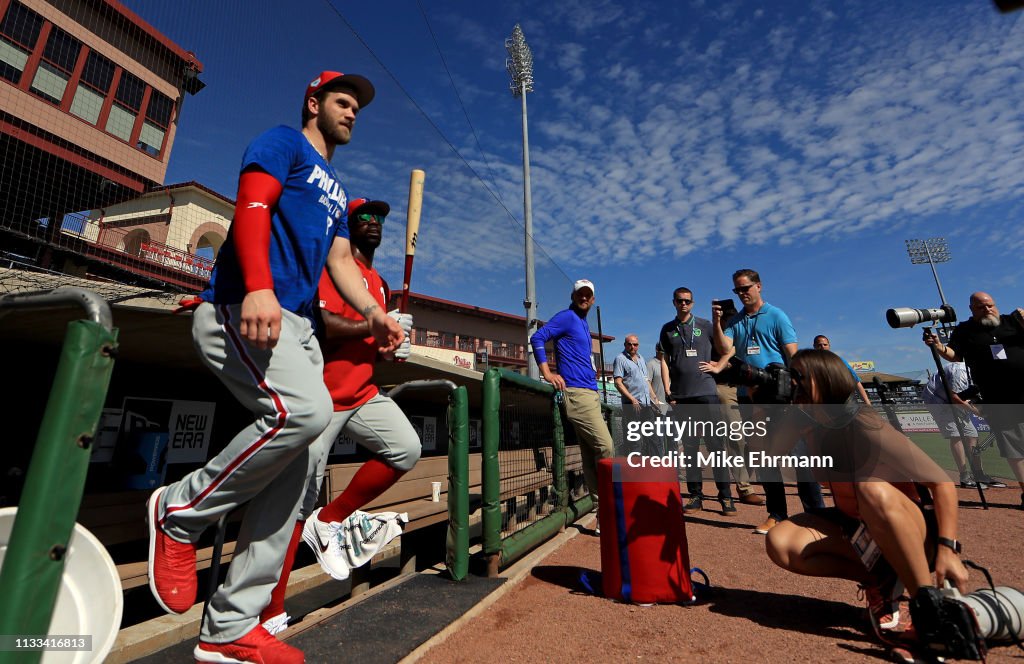 Philadelphia Phillies' Bryce Harper Workout