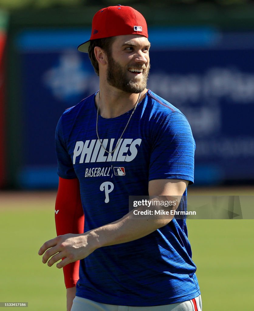 Philadelphia Phillies' Bryce Harper Workout