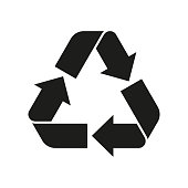 Recycle sign. Reuse symbol with arrows. Eco and environment protection icon. Vector illustration.