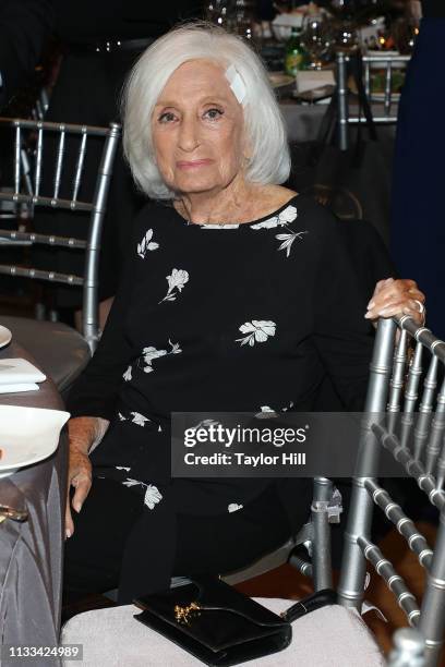 Marion Wiesel attends The World Values Network's 7th Annual Champions Of Jewish Values International Awards Gala at Carnegie Hall on March 28, 2019...