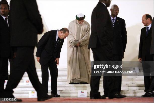 Opening Of The Xith French Speaking Summit - On September 28Th, 2006 - Here, French President Jacques Chirac, Ahmed Sambi, President Of Comores,...