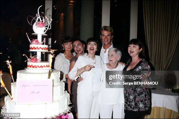 Exclusive - 60Th Birthday Of Mireille Mathieu At The Hotel Bristol In Paris - On July 22Nd, 2006 - In Paris, France - Here, Mireille Mathieu With Her...