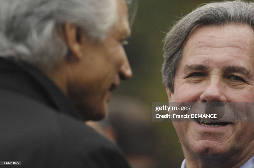 The President Of The Republic Jacques Chirac, Laid The First Stone Of The Memorial Charles De Gaulle. On November 09Th, 2006 In Colombey Les Deux Eglises. France