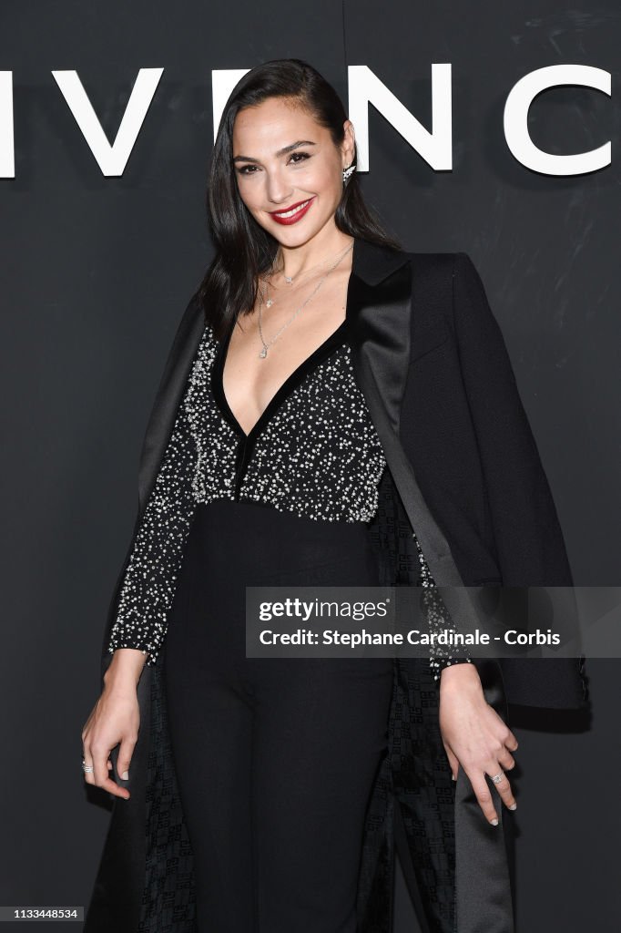 Actress Gal Gadot attends the Givenchy show as part of the Paris ...