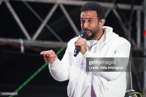 Craig David performs on stage in Avoriaz during Snowboxx Festival 2019 on March 28, 2019 in Avoriaz, France.