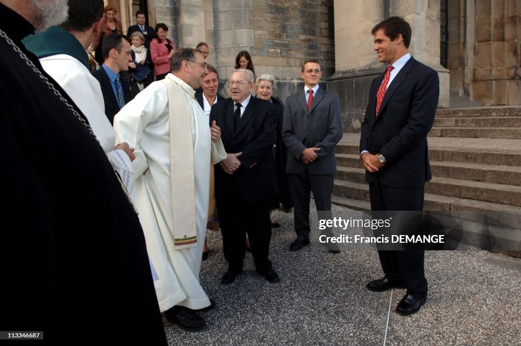 Monsignor The Prince Louis De Bourbon, Duke Of Anjou In Visit In Lorraine. On September 26Th, 2006. In Domremy La Pucelle, France.