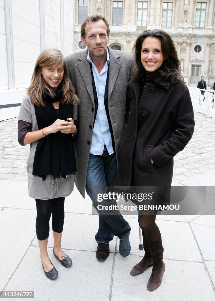 Celebrities At Louis Vuitton Ready To Wear Spring-Summer 2009 Fashion Show In Paris, France On October 05, 2008 - Stephane Freiss with his wife...