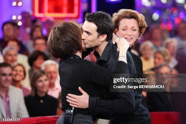 'Vivement Dimanche' Tv Show In Paris, France On October 15, 2008 - Daniele Evenou and his son Jean-Baptiste Martin.