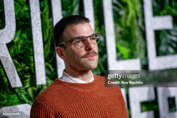 Actor Zachary Quinto attends the "Triple Frontier" World Premiere at Jazz at Lincoln Center on March 03, 2019 in New York City.