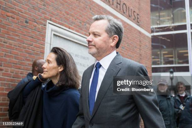 Bill McGlashan, a former top executive at TPG Growth LLC who was fired after he was charged, arrives at federal court in Boston, Massachusetts, U.S.,...