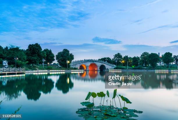 dusk view on west lake scenery - west lake hangzhou stock pictures, royalty-free photos & images
