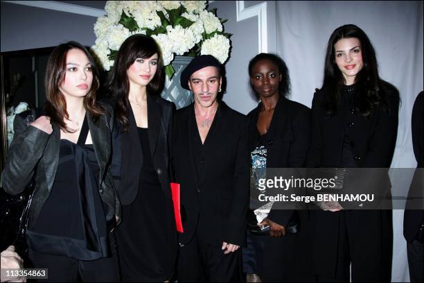 Celebrities At Dior Fall-Winter 2008 Ready To Wear Fashion Show In Paris, France On February 27, 2007 - Lolita Pill, Olga Kurylenko, John Galliano,...