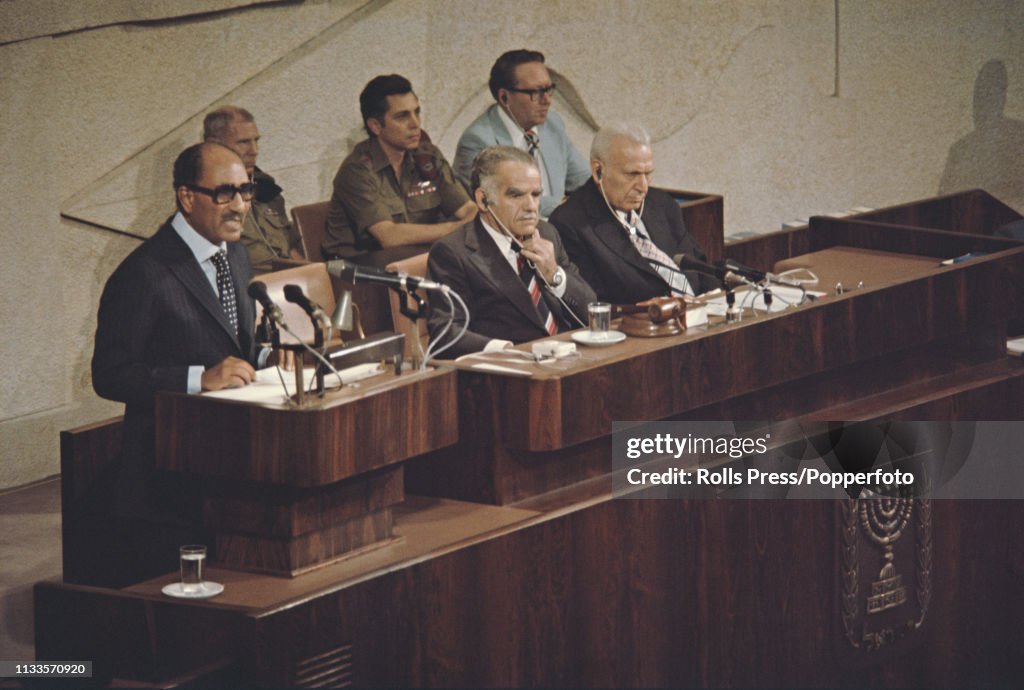 President Sadat Of Egypt Visits Israel