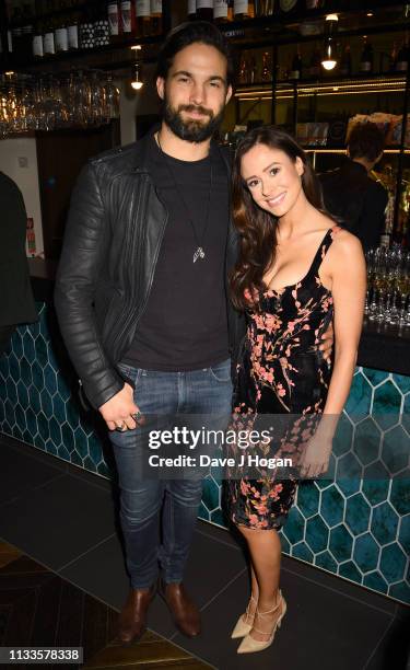 Camilla Thurlow and Jamie Jewitt attend the Into Film Award 2019 at Odeon Luxe Leicester Square on March 04, 2019 in London, England.