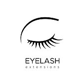 Eyelash extensions salon emblem