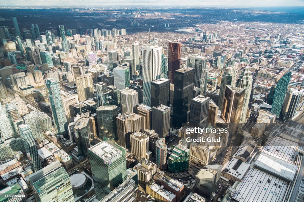 Aerial View over Toronto