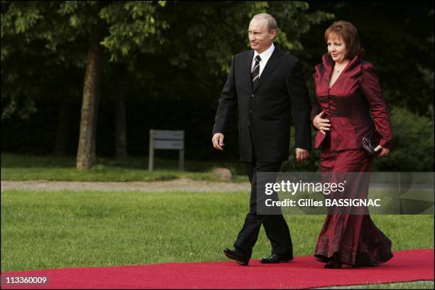 Arrival Of The For The G8 Heads Of State And Government And Their Partners At The Hohen-Luckow Castle For A Reception And Informal Dinner In...