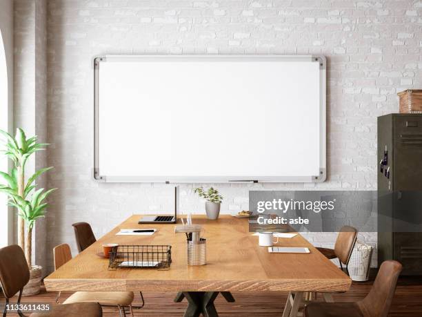 office with white board - whiteboard stock pictures, royalty-free photos & images