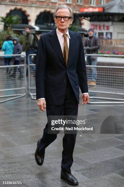 Bill Nighy arrives for the Into Film Awards at Odeon Luxe Leicester Square on March 04, 2019 in London, England.