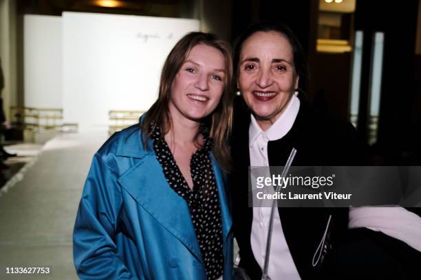 Missia Piccoli and Dominique Blanc attend the Agnes B show as part of the Paris Fashion Week Womenswear Fall/Winter 2019/2020 on March 04, 2019 in...